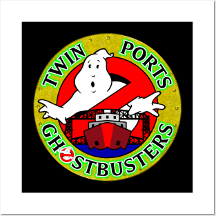 Twin Ports Ghostbusters Logo  Large front Small back Posters and Art